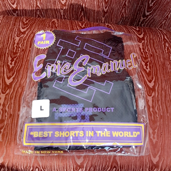 Eric Emanuel Other - New ERIC Emanuel EE Official Merchandise Basic Shorts BLACK/BLUEISH L AUTHENTIC